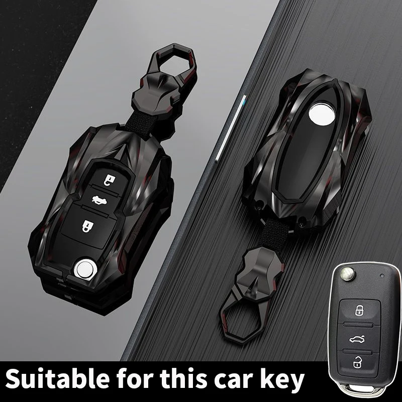 Autoschlüsseletui Autoschlüssel Vollständige Abdeckung Schutzhülle Tasche für VW Volkswagen Polo Tiguan Passat B8 Golf 4 5 6 MK4 Jetta Lavida Skoda