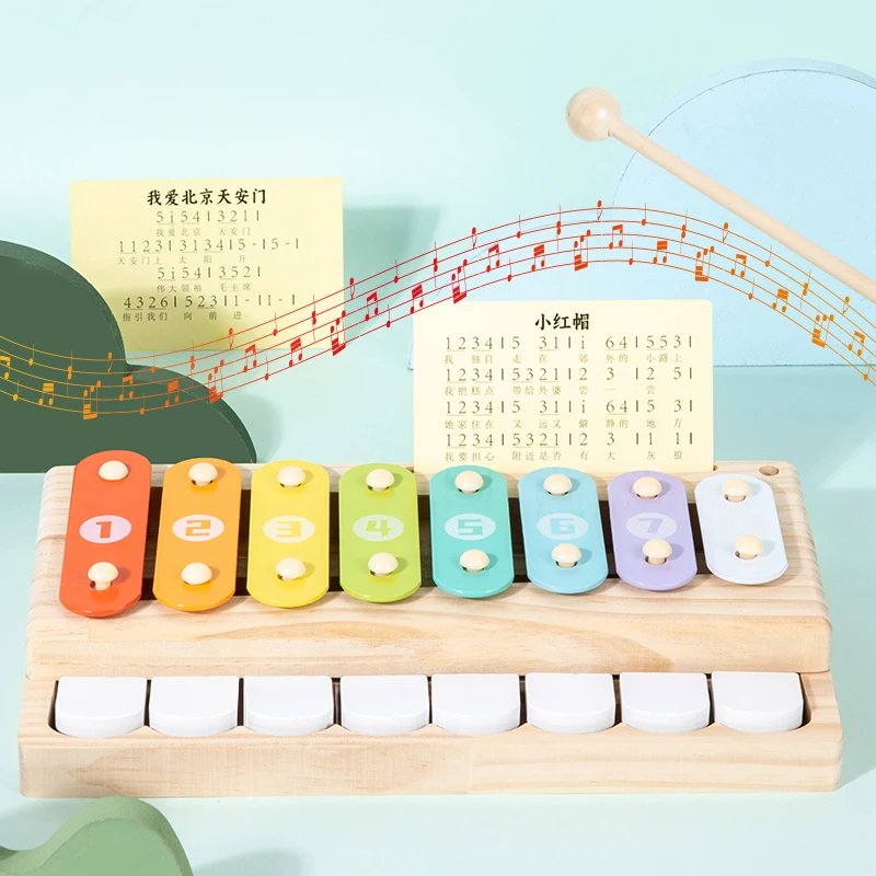 เครื่องดนตรีประเภทเคาะทำจากไม้, เครื่องดนตรีเพื่อการศึกษาปฐมวัย, เครื่องดนตรีเพื่อการศึกษา, ของเล่นดนตรี, เปียโนไม้สี