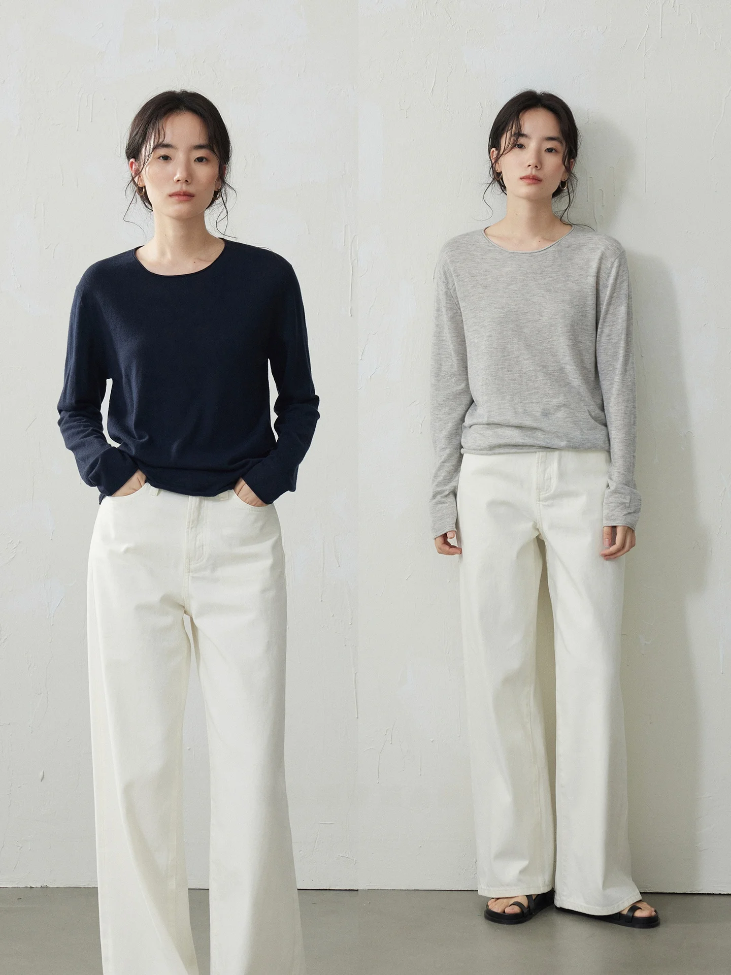 

High Quali Camere Long Sve round Ne T-irt Soft Versatile Base Layer Knitwear Autumn New Arrival Nomumad Women's Sw...