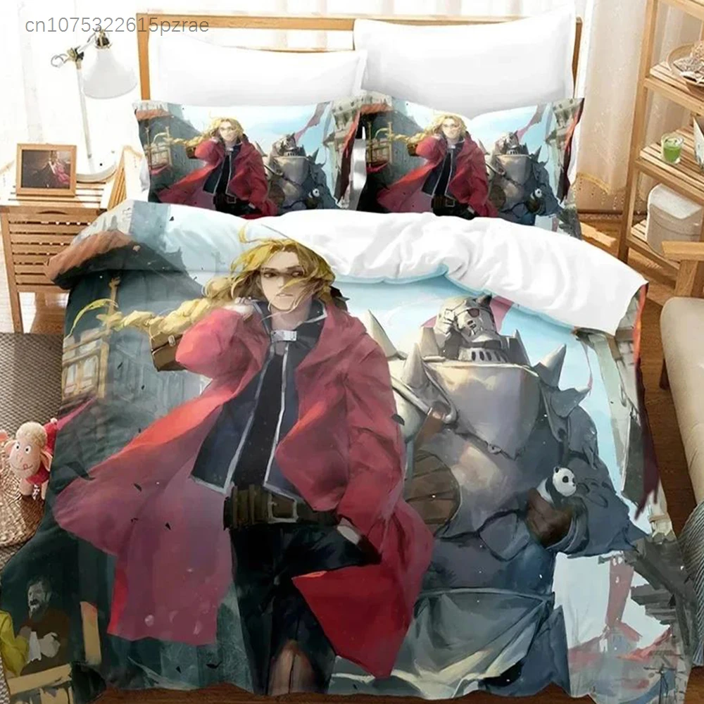 Anime Fullmetal Alchemist Bedding Set Duvet Cover Bedroom Comforter Single Twin King Size Quilt Cover Home Textile