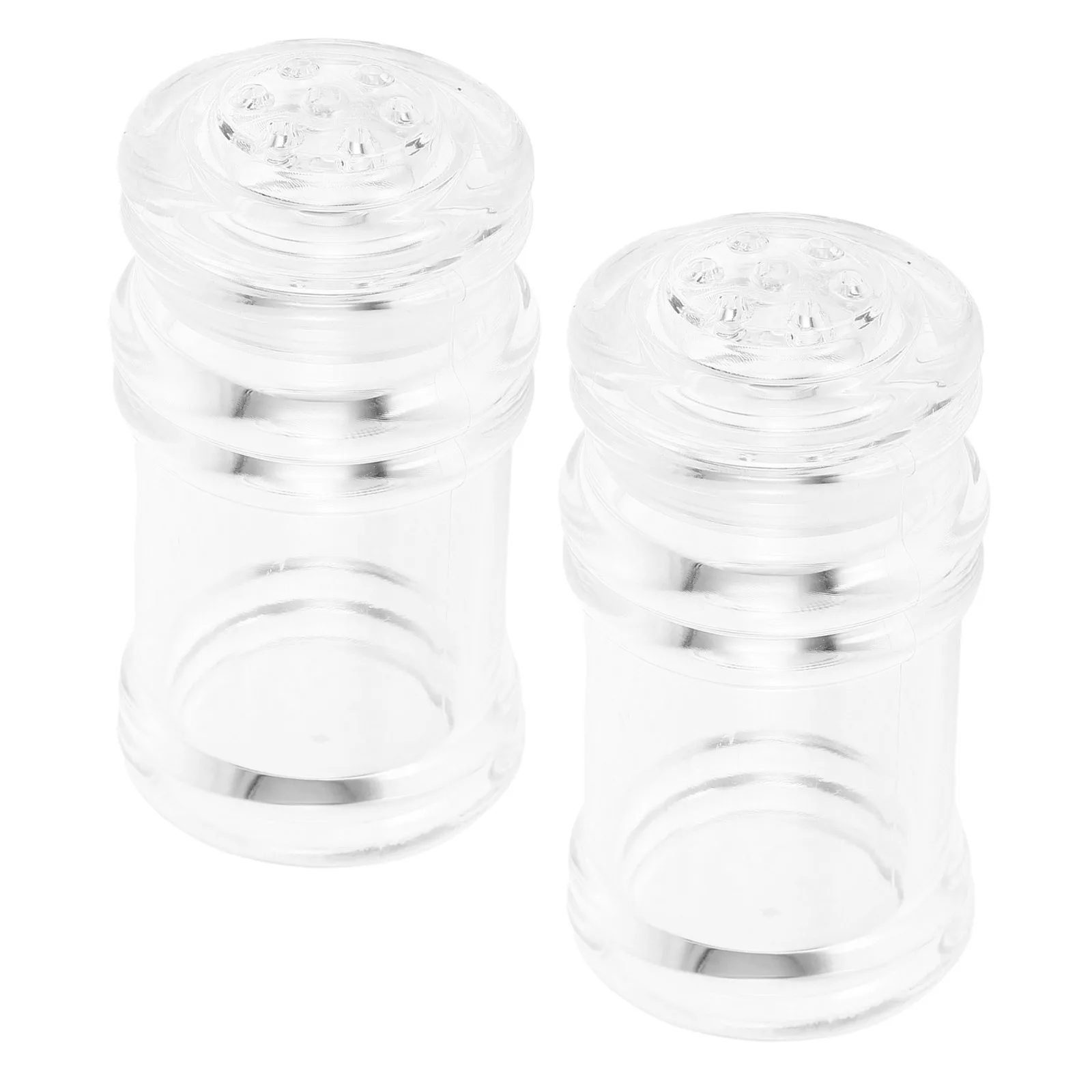 

2Pcs Kitchen Salt and Pepper Shakers Crystal Seasoning Bottle Set Refillable Spice Containers Stylish Tableware for Daily Use