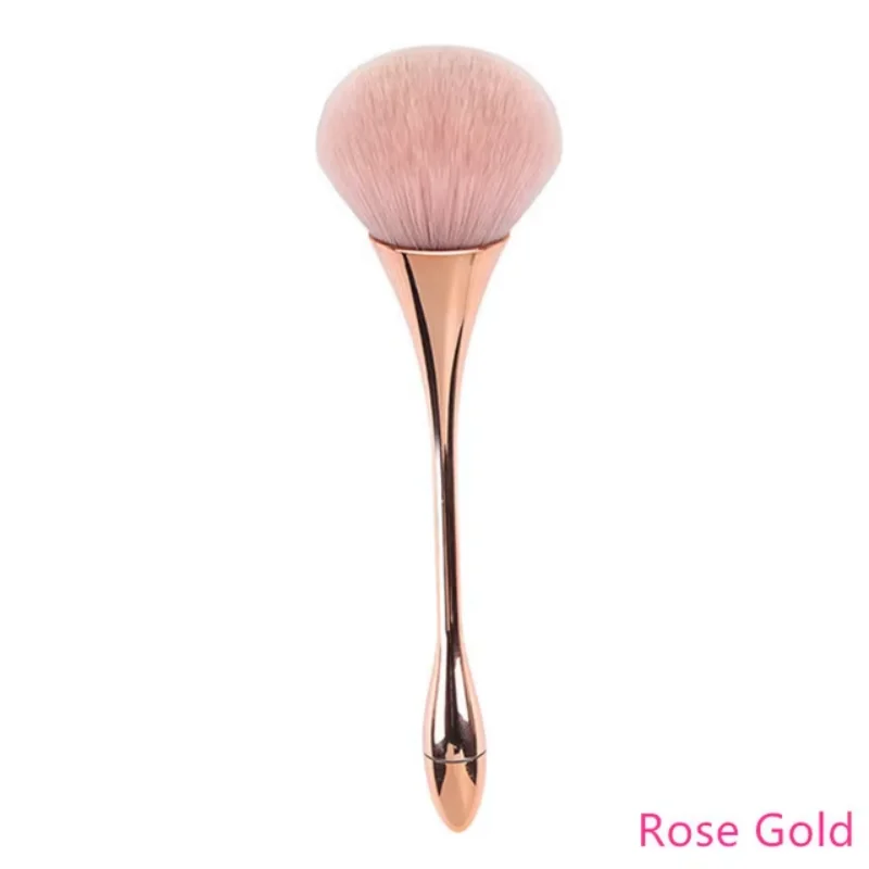 Big Size Poeder Borstel Metalen Handvat Vlam Vorm Blush Concealer Borstels Markeerstift Make-Up Borstel Pincel Maquiagem Dropshipping