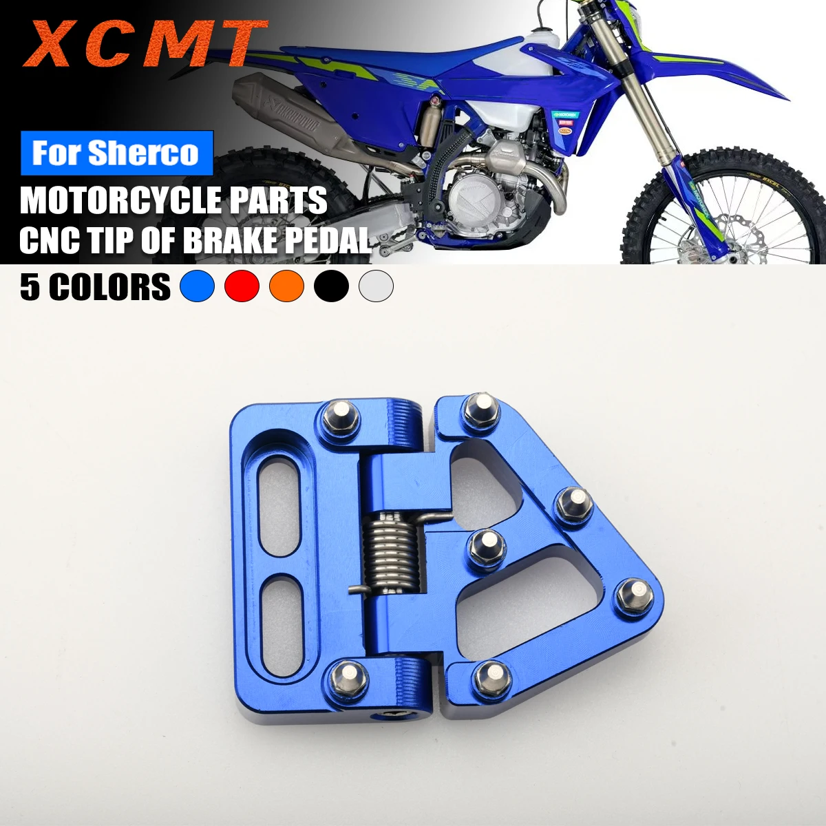 

Motorcycle CNC Foldable Rear Brake Pedal Step Tip Plate For Sherco SEF SEFR SER SC SCF Factory 125-500 2013 2014 2015 2016-2022