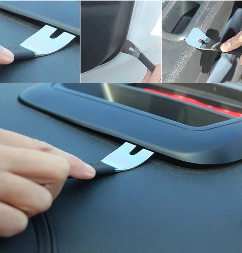 1 Stück tragbare Auto Türclip Trim Entfernung Werkzeuge Kits Auto Armaturen brett Audio Radio Panel Reparatur Edelstahl Hebel platte – Detail 6