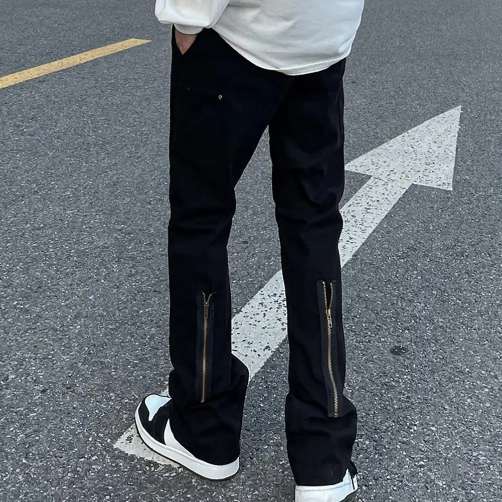 Men Cargo Pants Casual Joggers High Waisted Straight Pants Plus Size Boot Cut Punk Pants Wide Leg Trousers pantalones hombre