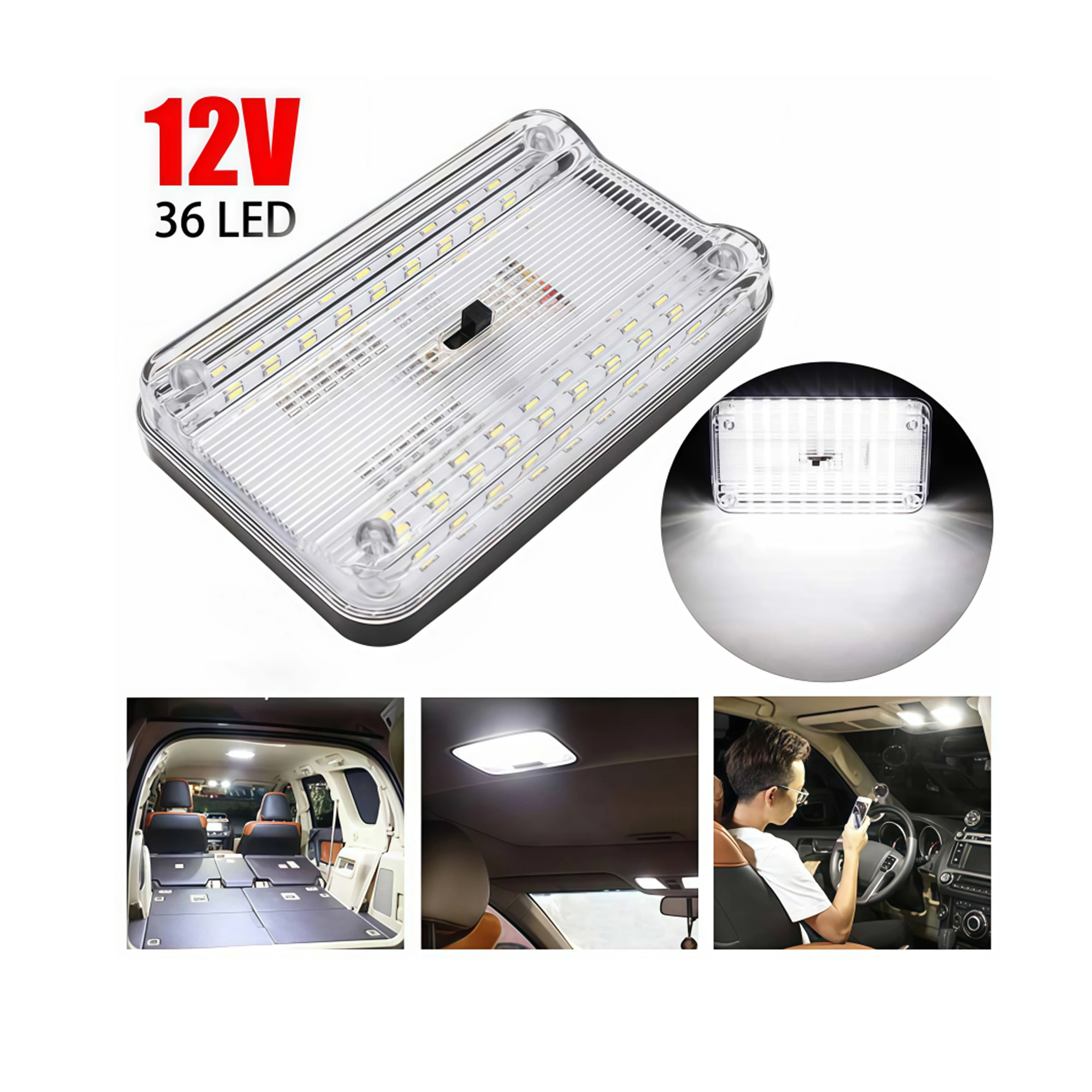 

Car interior light, LED dome light, reading light, white light trunk light with switch