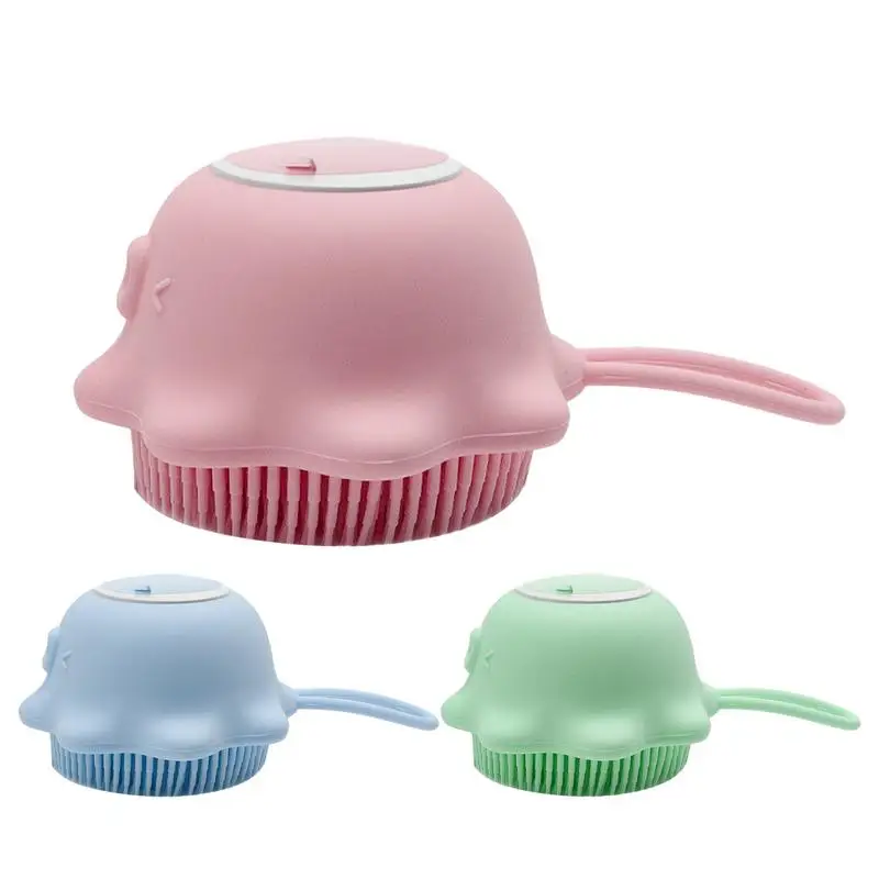 

Pet Bathing Brush Dog Grooming Shower Brush With Shampoo Dispenser Dog Bath Scrubber Pet Supplies For Massaging Scrubbing