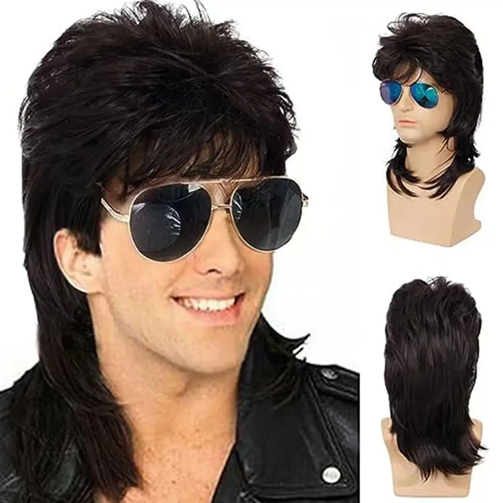 

Synthetic Mens Punk Style Rocker Wig 18 inch Party Cosplay Wigs