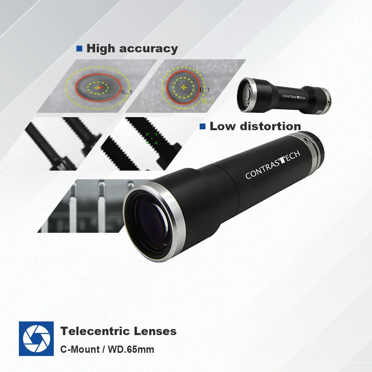 2026High Resolution 10MP 110mm WD 2/3 Large FOV Lenses Low Magnification for Machine Vision C-Mount Edmund Optics for Industr
