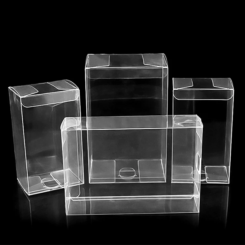 10pcs Universal PVC Transparent Box Plastic Gift Jewelry Toy Packing Box Clear Display Package Supplies