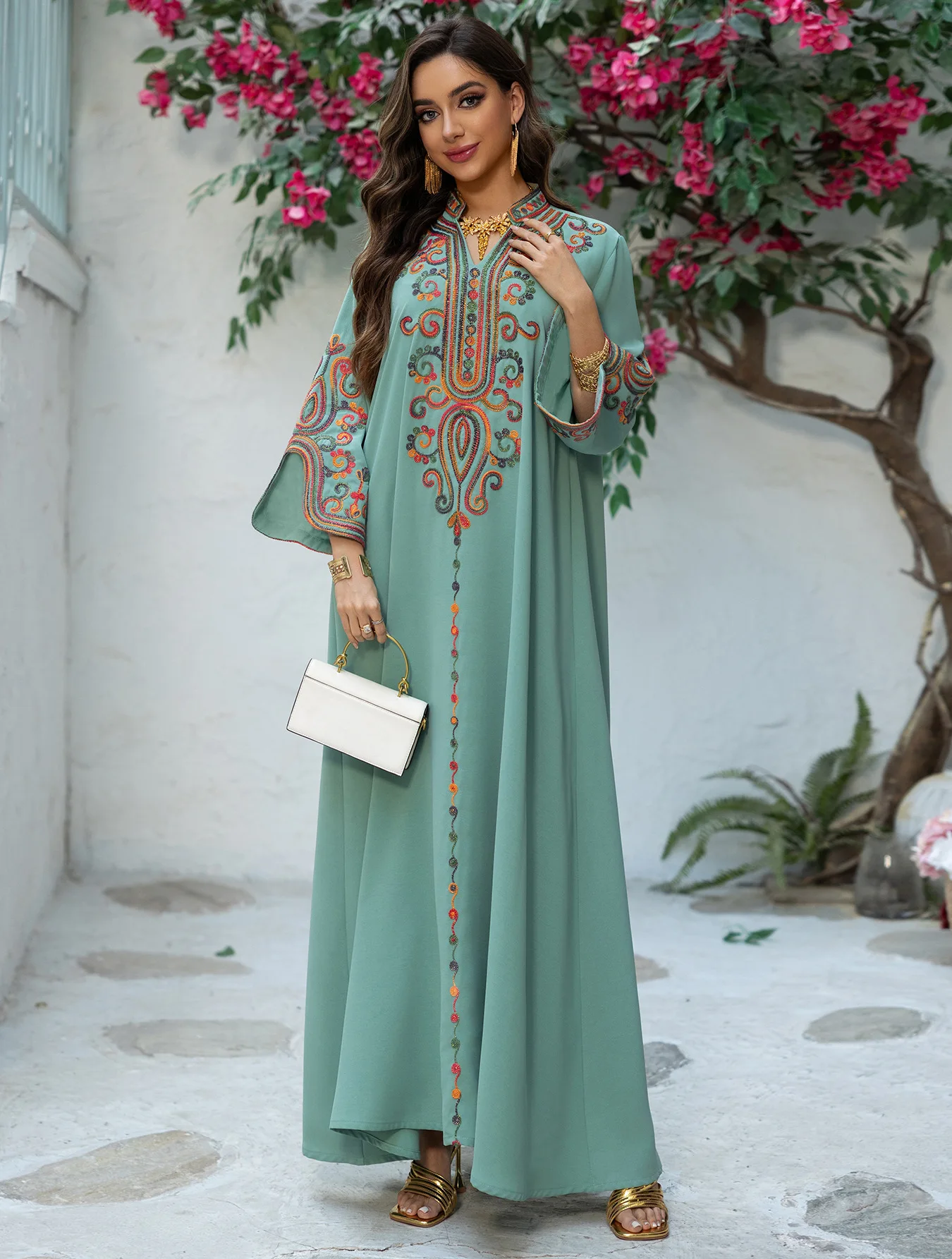 

Ид мусульманские абайи для женщин платье макси Турция кафтан Рамадан халат исламская одежда кафтан марокаин женское мусульманское платье Джалабия