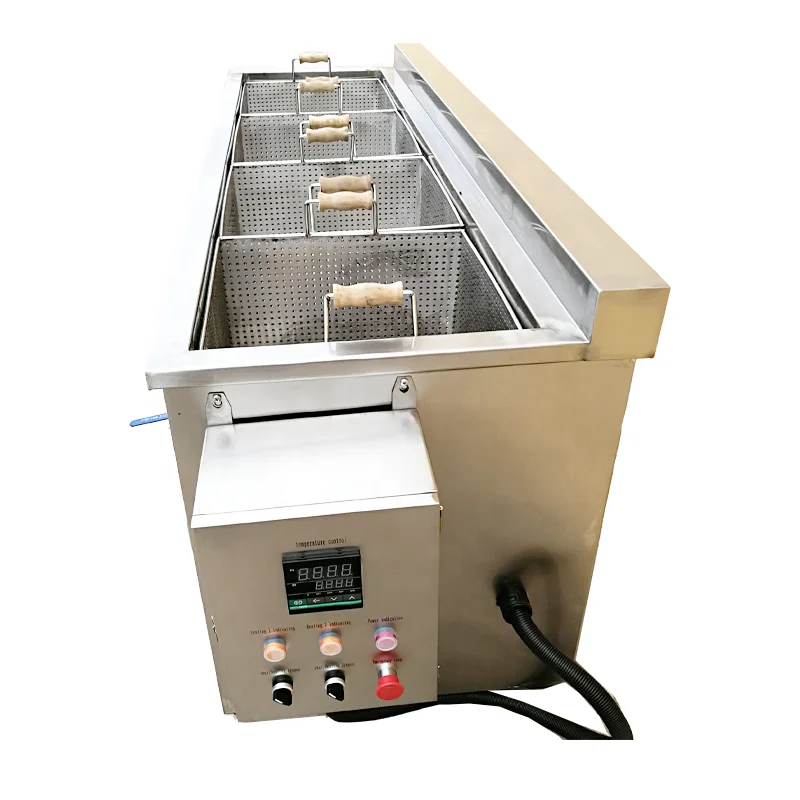 Industrial Deep Continuous Fish Fryer Taro Chip Fryer with Heat Exchanger Core Motor Component for Vegetable Processing Plant