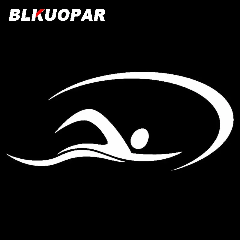 BLKUOPAR Swimming Car Stickers Creative Motorcycle Scratch-Proof Decals JDM Accessories Trunk Skateboard Waterproof DIY Goods