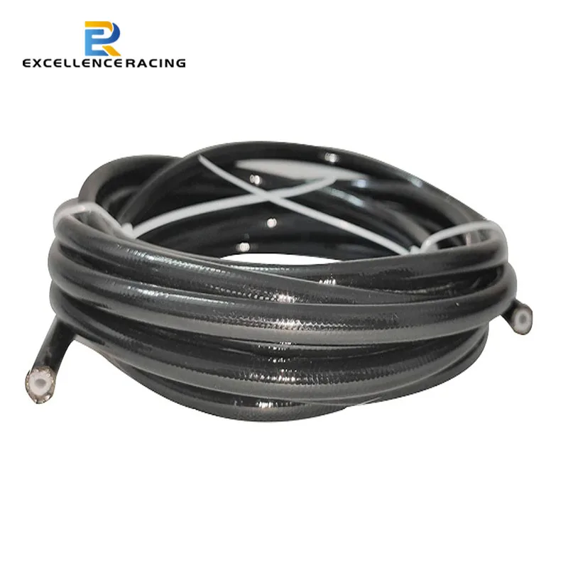Motorfiets An3 5 M/partij Gevlochten Roestvrij Staal Ptfe Remleiding Slang Vloeistof Hydraulische Slang Ptfe Remleiding Gasolie Brandstoftandbuis