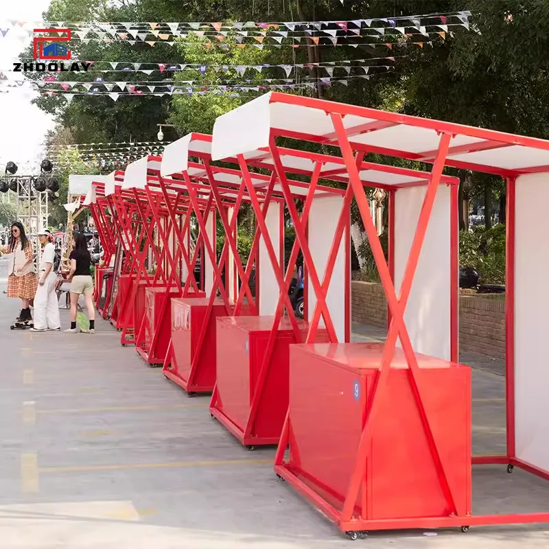 custom.Market Popular Outdoor Commercial Booth Shopping Mall Exhibition Display Rack Wrought Iron Stall