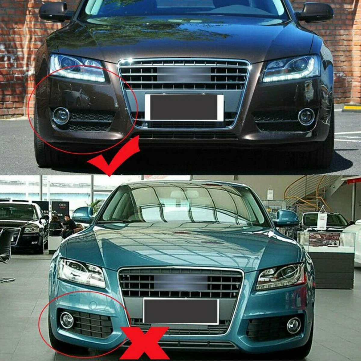 

Крышка передней противотуманной фары для Audi A5 Benzyna Diesel Coupe 2008 2009 2010 2011, сотовый передний бампер, противотуманная фара, решетка, черная