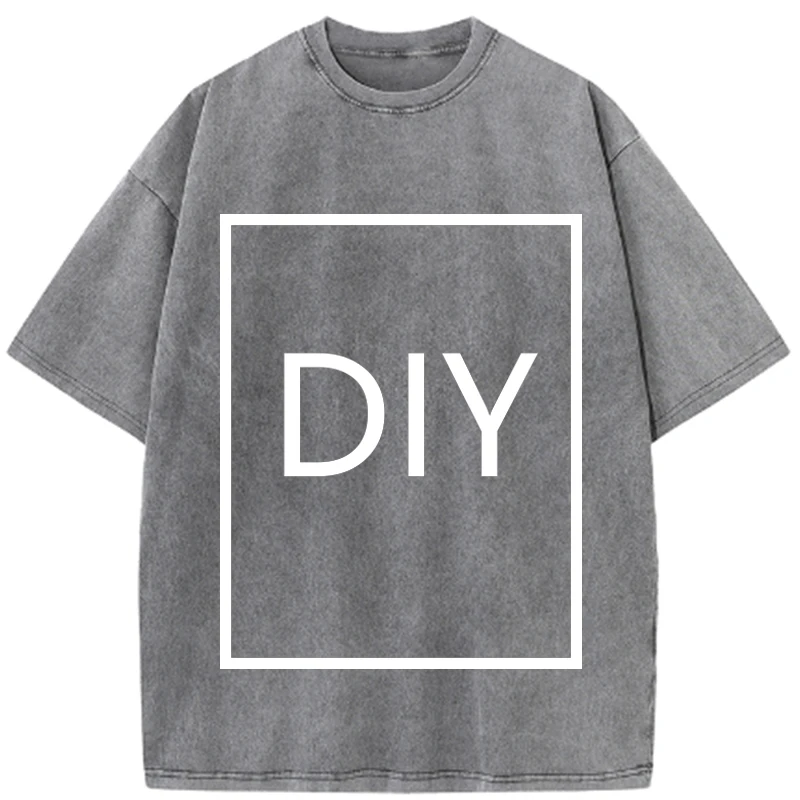 Customized Men's Washed Vintage T-Shirt, Suitable for Team Gatherings, Gym Workouts. Made of Cotton Fabric. image 3