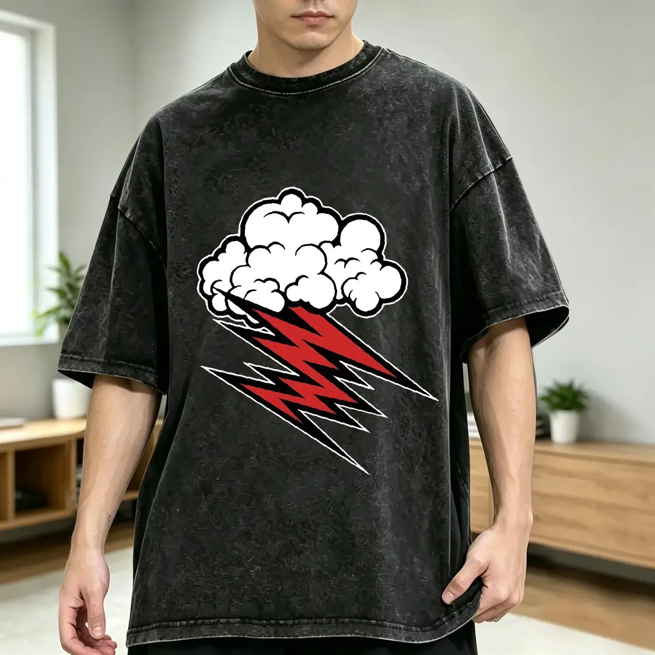 washed T Shirt hellacopters black cloud vintage Washed graphic Slightly Soft Stylish Stretched homme Casual Unisex Comfortable