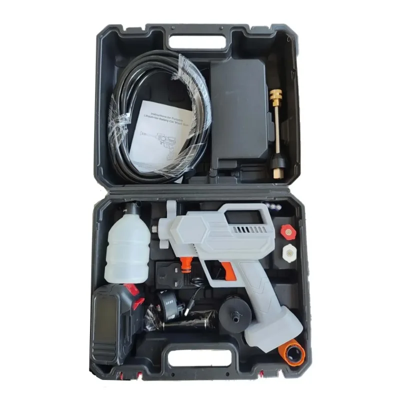 Car Wash Gun Lithium Battery Cordless Car Washer Wireless Portable Car Pressure Washer Machine