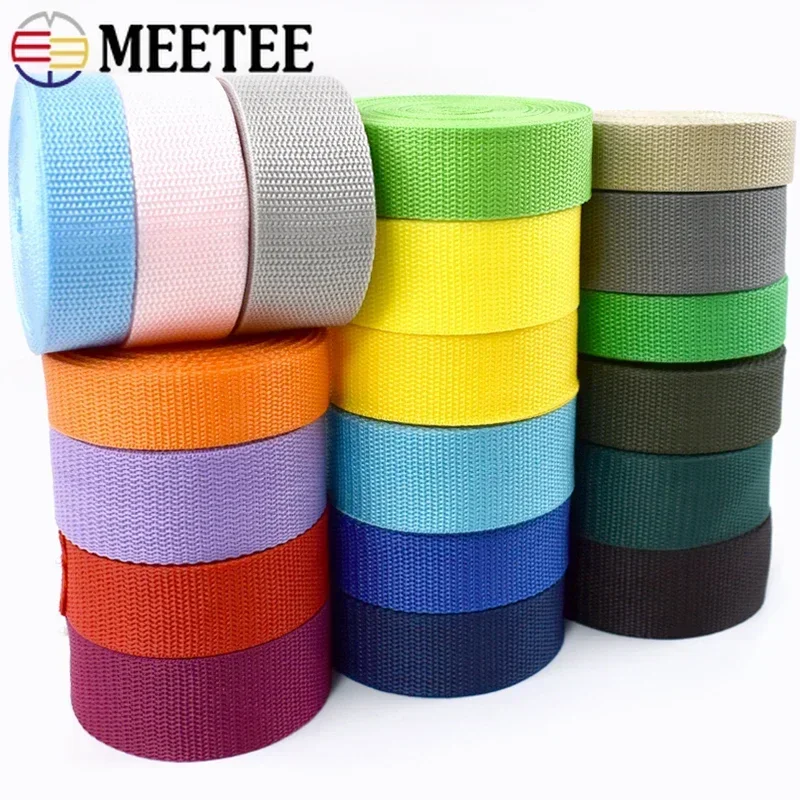 5Meters 20-50mm Webbing for Bag Strap 1.1mm Backpack Ribbon Tapes Safety Belt Band DIY Clothes Bias Binding Sewing Accessories