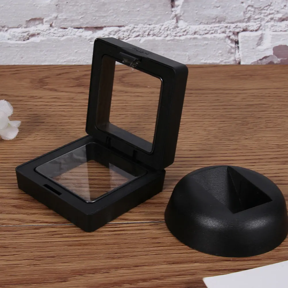 5Pcs Challenge Coin Display Stand Premium PP Material Square Frame Coin Holder Desktop Rack Display Organizer