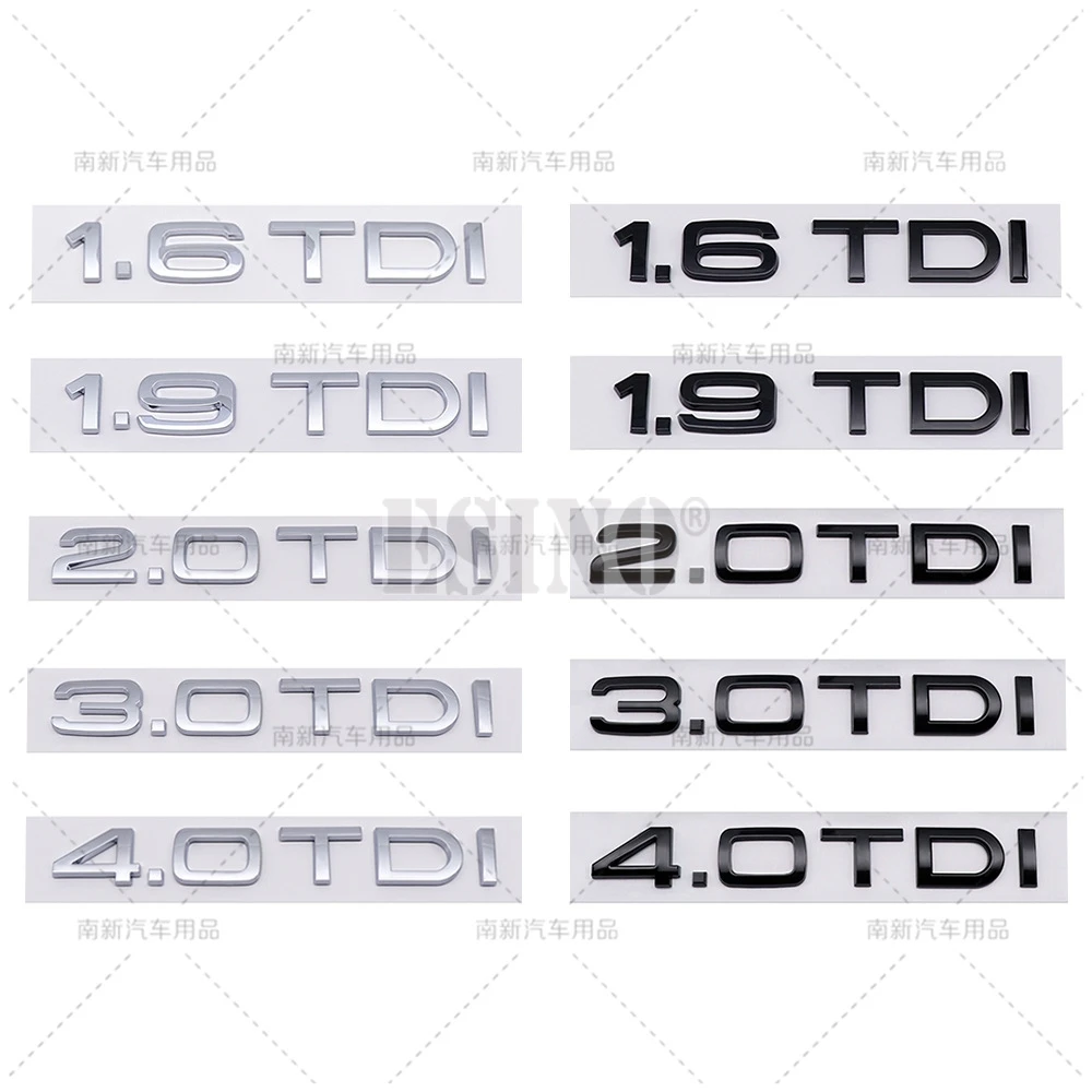

3D 2,0 3,0 4,0 TDI Автомобильный багажник ABS значок эмблема для автомобиля задняя дверь крыло дверь клейкий значок для Audi A4 A5 A6 A7 A8 Q3 Q5 Q7