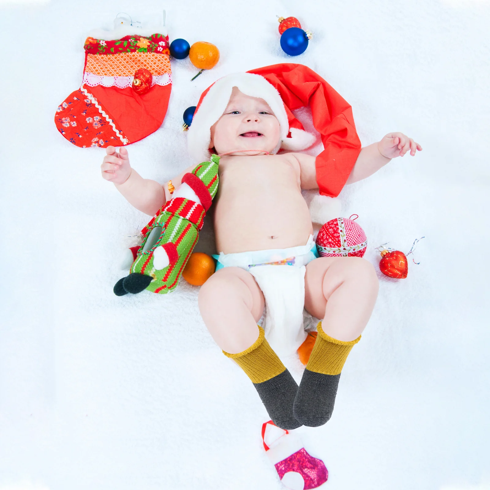 3Pairs Winterkousen Baby Vloersokken Set Antislip Katoenen Baby Warme Sokken Zacht Elastisch Antislip voor Kinderen Winterkousen