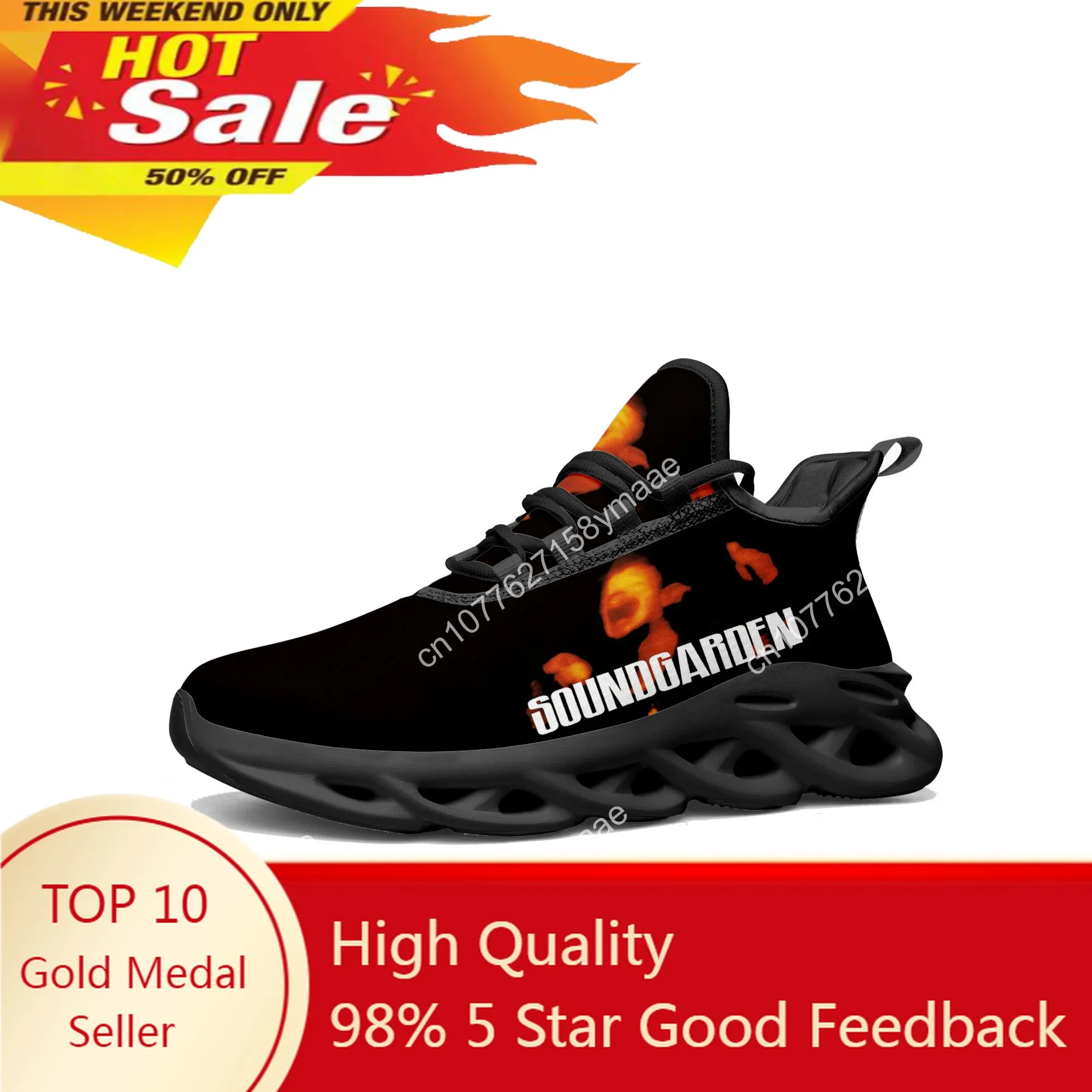 

Soundgarden Rock Band Flats Sneakers Mens Womens Sports Run Shoes High Quality Sneaker Customization Shoe Lace Up Mesh Footwear