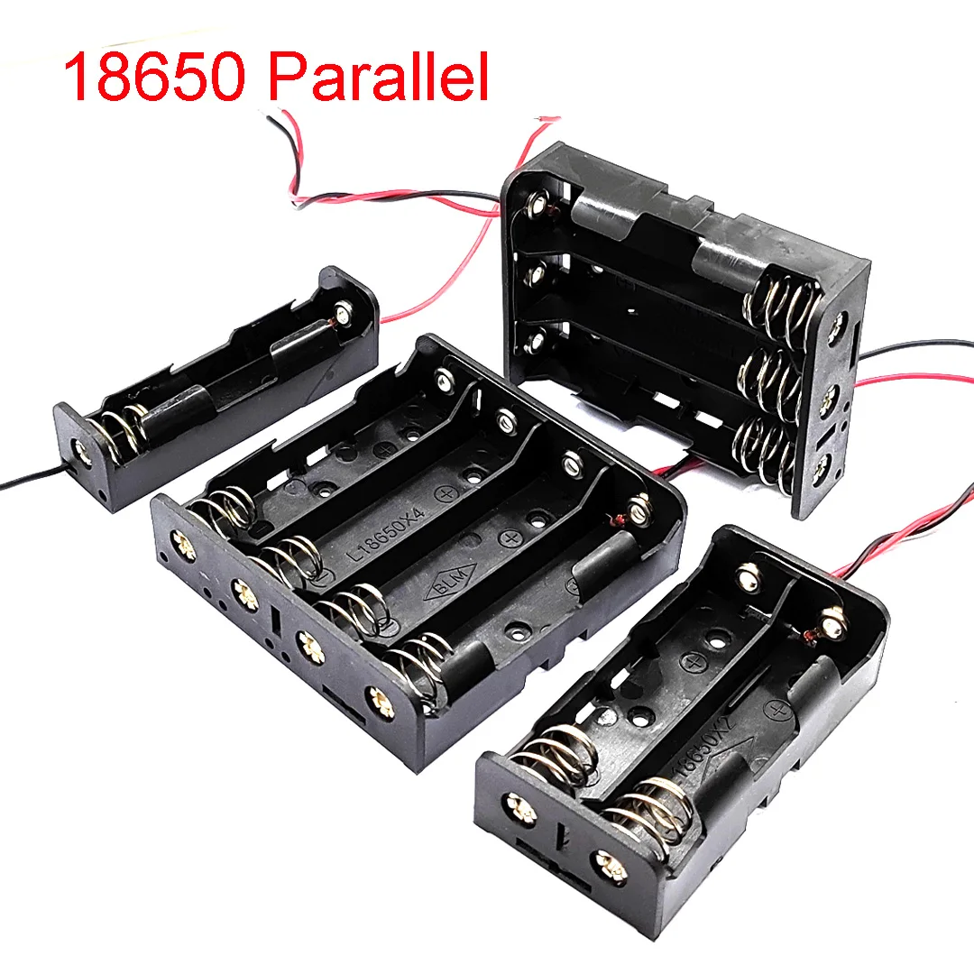 18650 Lengthened Parallel Battery Holder 18650 Battery Box 18650 Storage Box 18650 Power Bank Cases 1/2/3/4 Slots 3.7V DIY