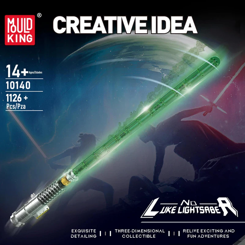 

﻿ 1126 шт. MOC Mould King 10140 Люк Световой меч Строительные блоки Космический фильм Оружие Модель меча в сборе Кирпичные игрушки Детский рождественский подарок