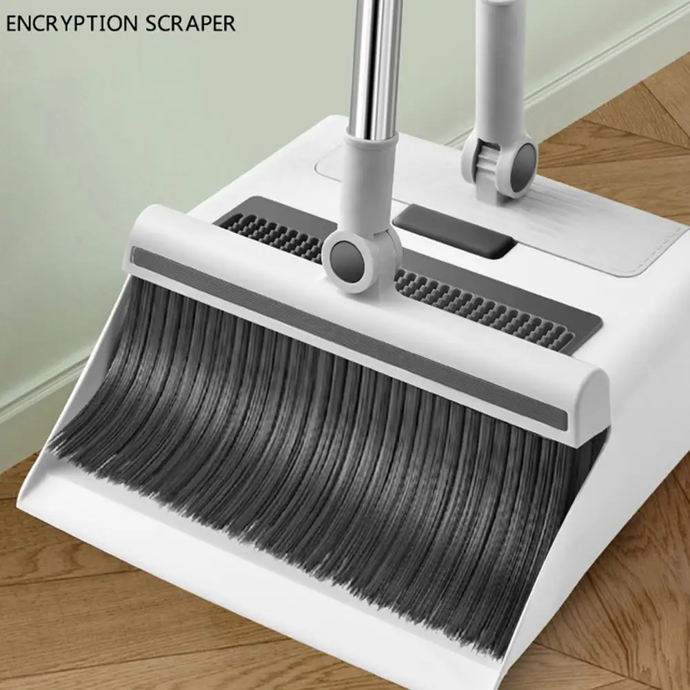 Thickened Broom Dustpan Floor Brush Set Indoor Non-stick Hair Broom Long Handle Floor Brush With Stand Up Dustpan Combo Set
