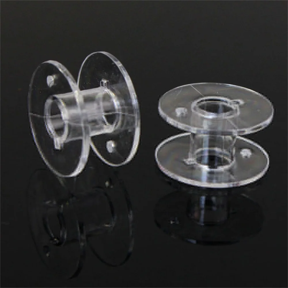 10pcs/lot Clear Plastic Empty Bobbins for Brother Janome Singer Hot SaleTop Sewing Machines for Clothes Supply Wholesale