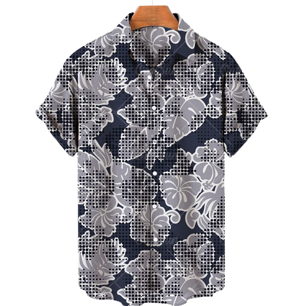 Chemise hawaïenne vintage du milieu du siècle pour hommes, chemise décontractée, haut de vacances de plage, imprimé d'usine, manches courtes, robe d'été, 2024