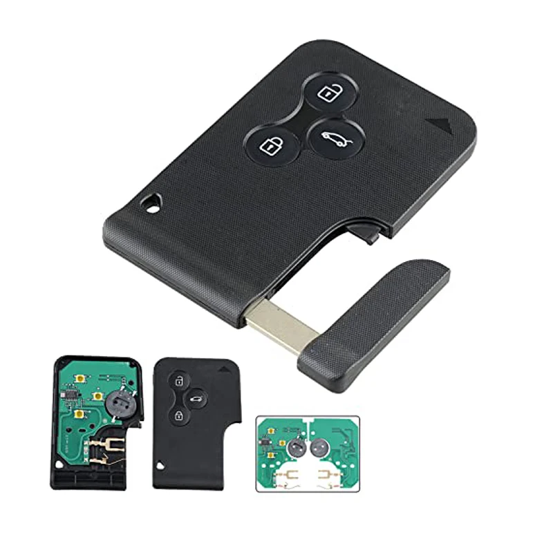 

Чехол с 3 кнопками дистанционного ключа для Re-Nault Clio 3 Megane 2 Scenic 2, сменный корпус дистанционного ключа — чип PCF7947 433 МГц