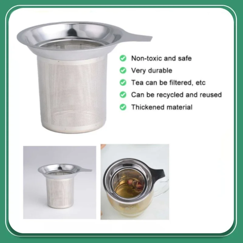 

Многоразовый фильтр для кофе из нержавеющей стали, безбумажный фильтр для кофеварки, двойная корзина с мелкой сеткой для рассыпного чая, молотого кофе