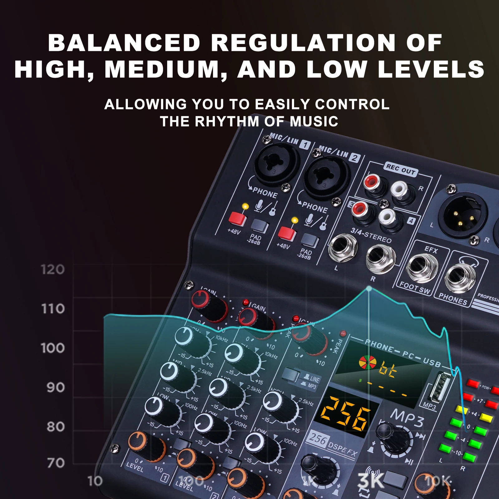Sound card mixer mobile computer live broadcast network K song recording arranging suit belt USB reverberation 5V