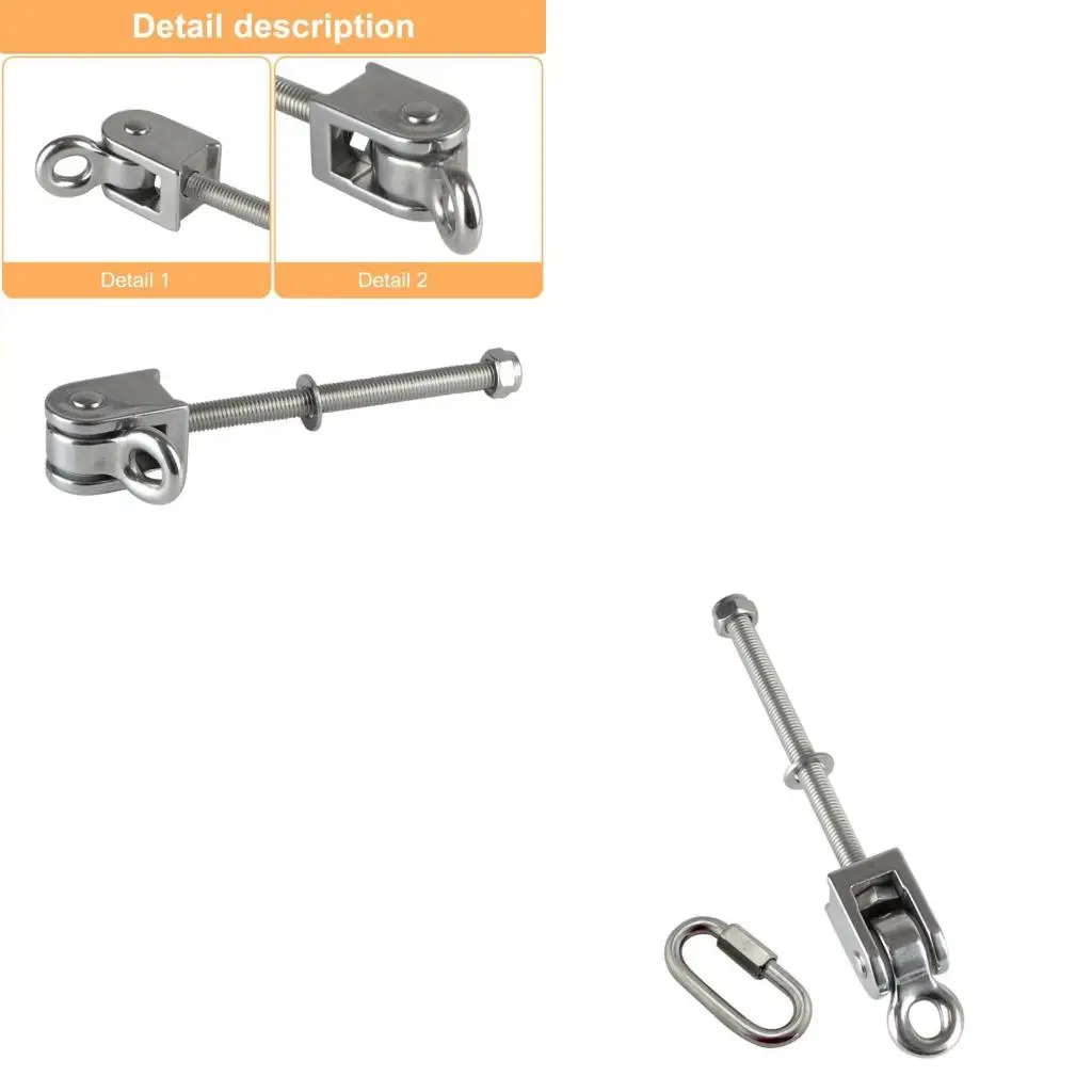 Q39E Rustproof Swing Hook Replacement Stainless Steels Hammock Swing Hanger Carabiner Hook Heavy Duty Bearing Swing Hanger