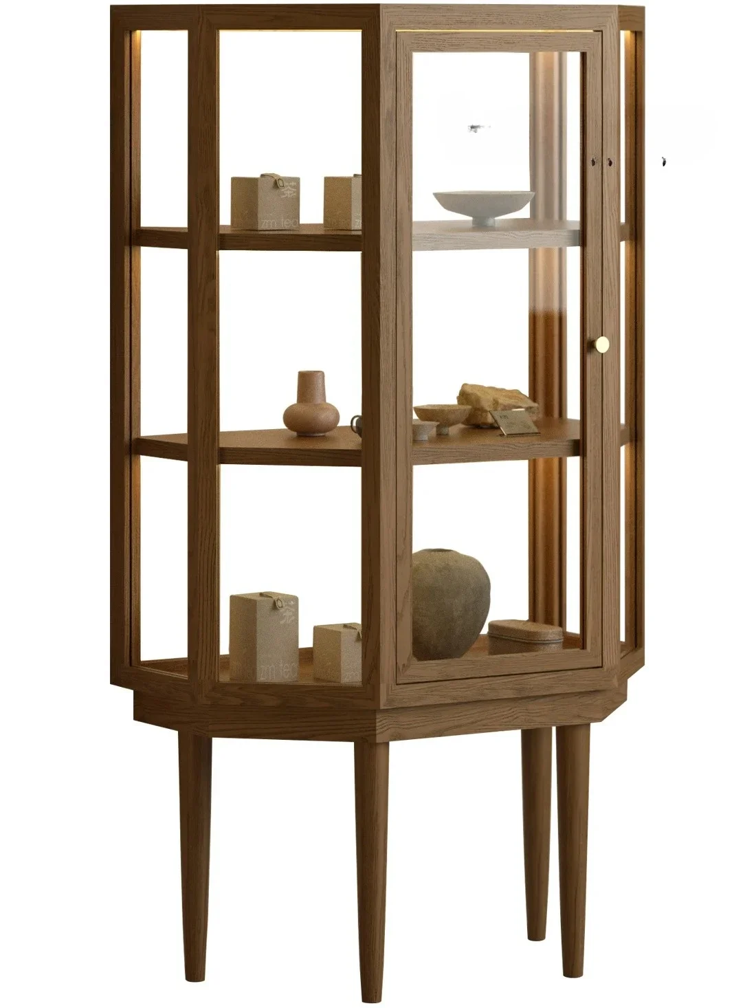 Multi-layer glass cabinet antique boutique display cabinet jewelry ceramic display cabinet window