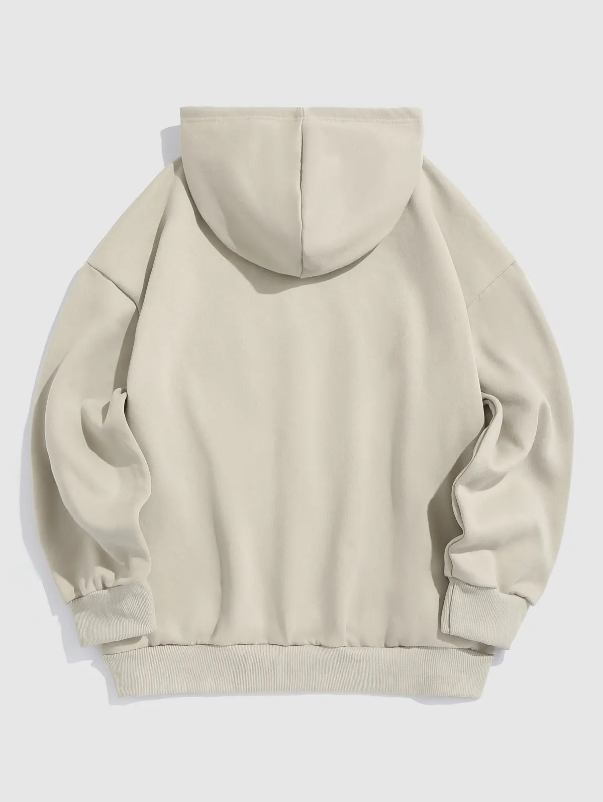 ZAFUL Letter OAKLAND Embroider Fluffy Fleece-lined Essentials Hoodie