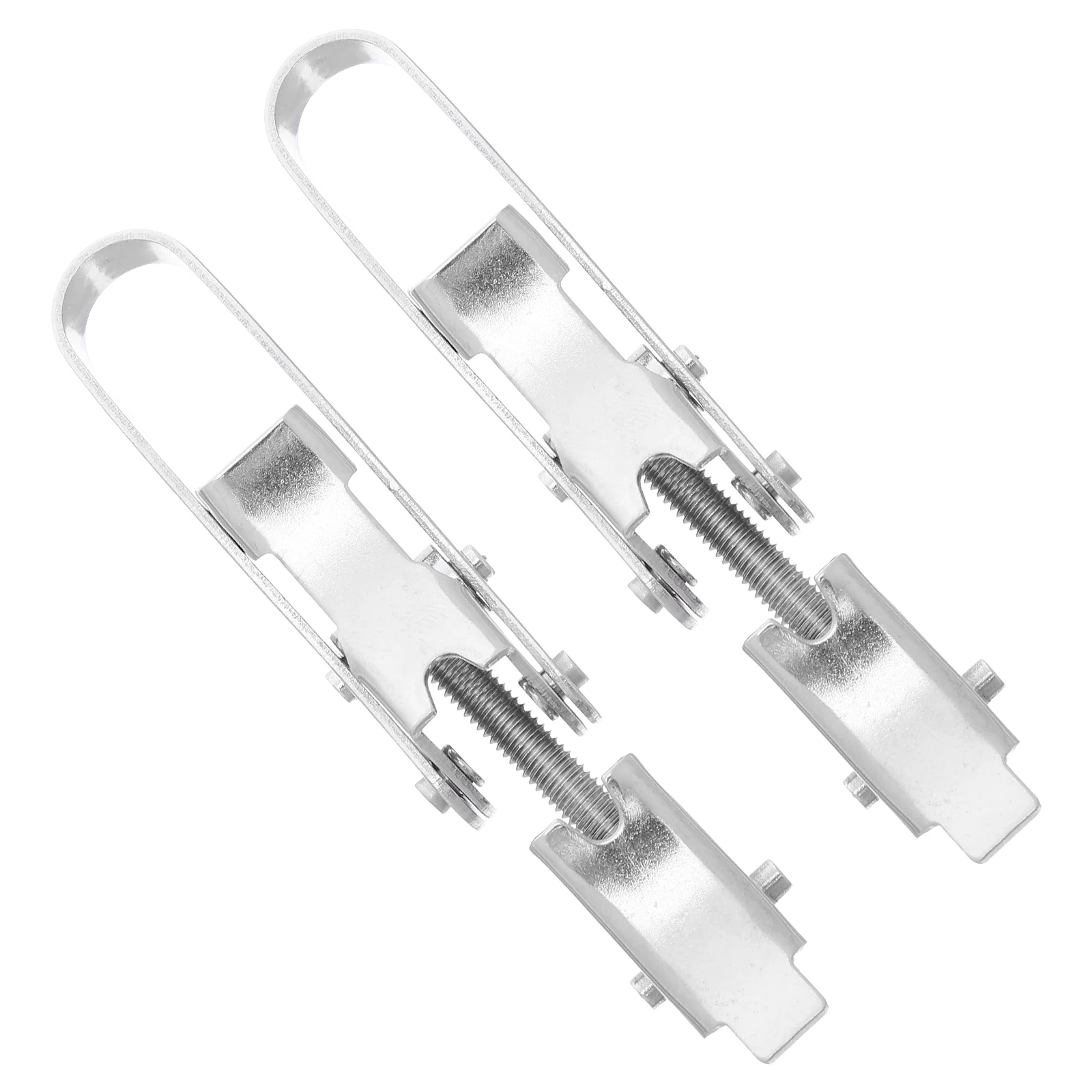 

2pcs Stainless Barrel Latch Lock Toggle Hoop Soup Silver Fastening Corrosion Resistant Universal Heavy Duty Manual Leak