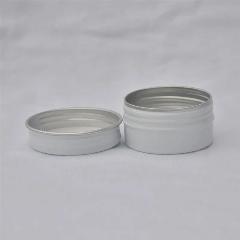 30g White Aluminium Tin Jars Makeup Cream Lip Balm Smaple Container Empty Candle Tea Cans Metal Tin Box Packaging Gift Boxes