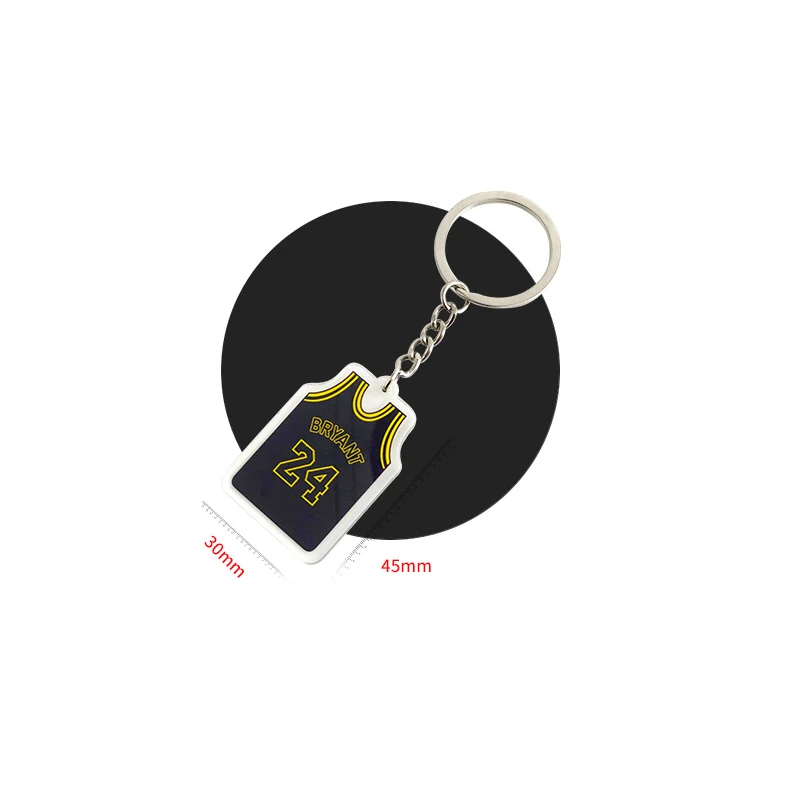 Basketball Stars Jerseys Key Chain Fashion Keychains Acrylic Bag Pendent Accessories Gift For Men Women Lanyard For Keys Casual