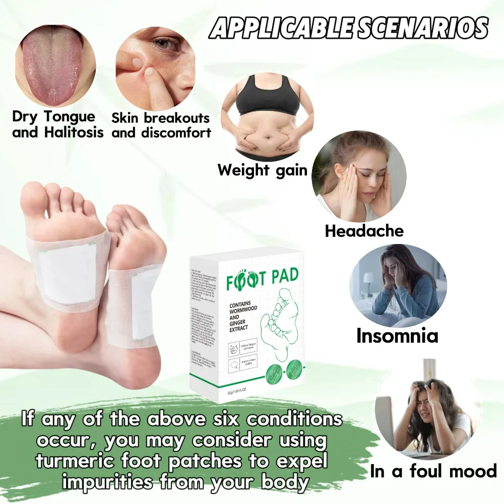 30 Paar Fuß-Detox-Pads, Detox-Fußpolster für guten Nachtschlaf, mit natürlichem Bambus und Ingwer, lindert Müdigkeit, nicht auslaufendes Design
