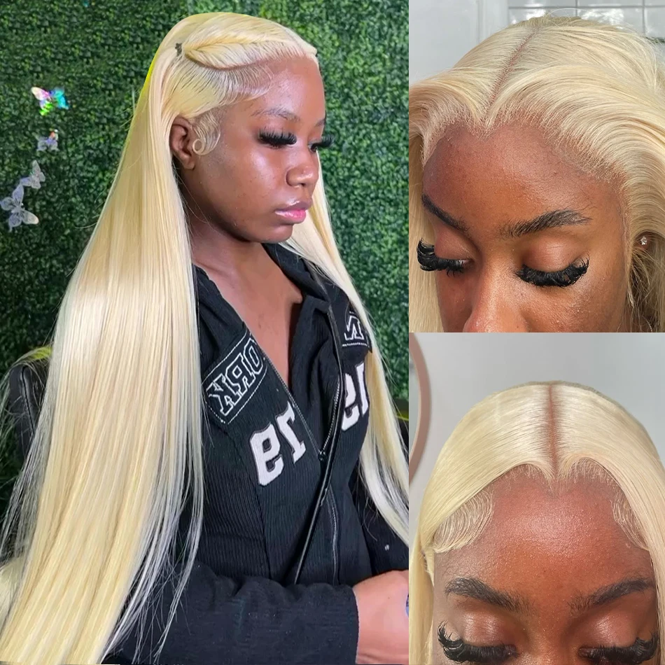 613 Blonde Bone Straight 13x6 Hd Lace Frontal Wigs Human Hair Wig 30 38 Inch Brazilian Pre Plucked 13x4 Lace Front Wig For Women