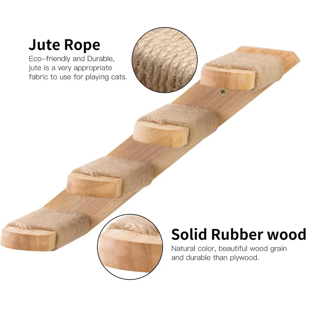 Настенные полки для лазанья для кошек, башня для кошачьего дерева с сизалевой лестницей, когтеточка, игровая площадка для кошек, подиум в небес, игрушка для котят