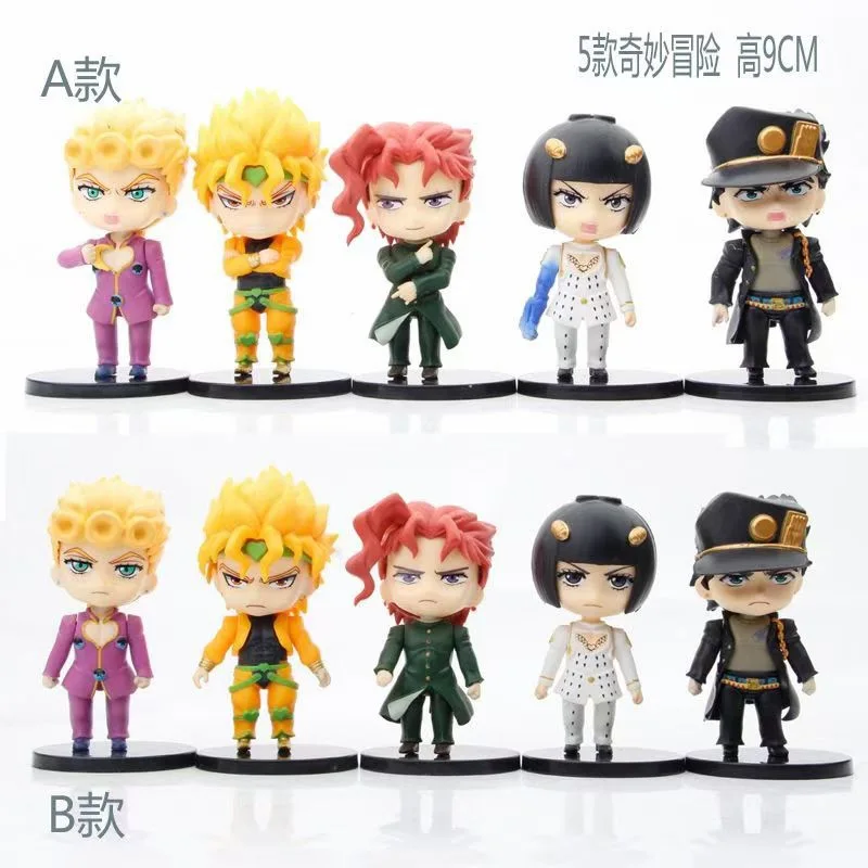 5pcs anime jojo's Bizarre Adventure Giorno Giovanna Dio Bruno Buccellati Kakyoin Noriaki Kujo Jotaro action Figure Model Toys