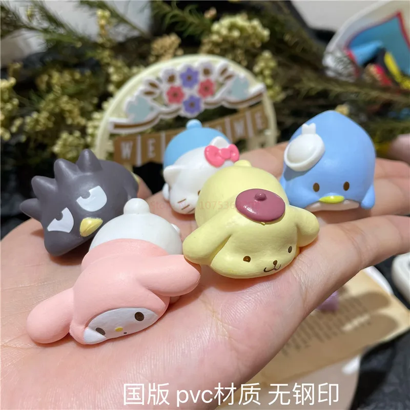 Japanese Sanrio Cute Mymelody Cinnamoroll Hellokitty Pombom Purin Decoration Office Workstation Desktop Decoration Car Doll Birt