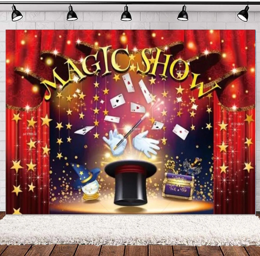 photography-backdrop-carnival-theme-happy-birthday-party-magic-show-curtain-background-baby-shower-kids-gold-stars-poker-decor