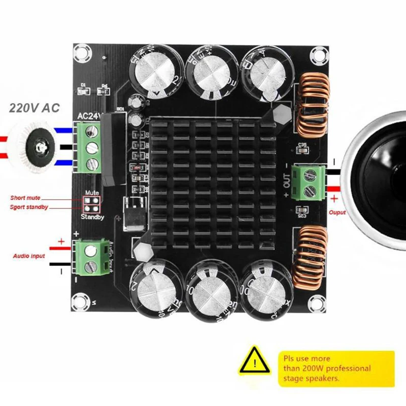 High Power TDA8954TH HW-717 Digital Amplifier Board 420W Mono Channel Digital Core BTL Mode Fever Class