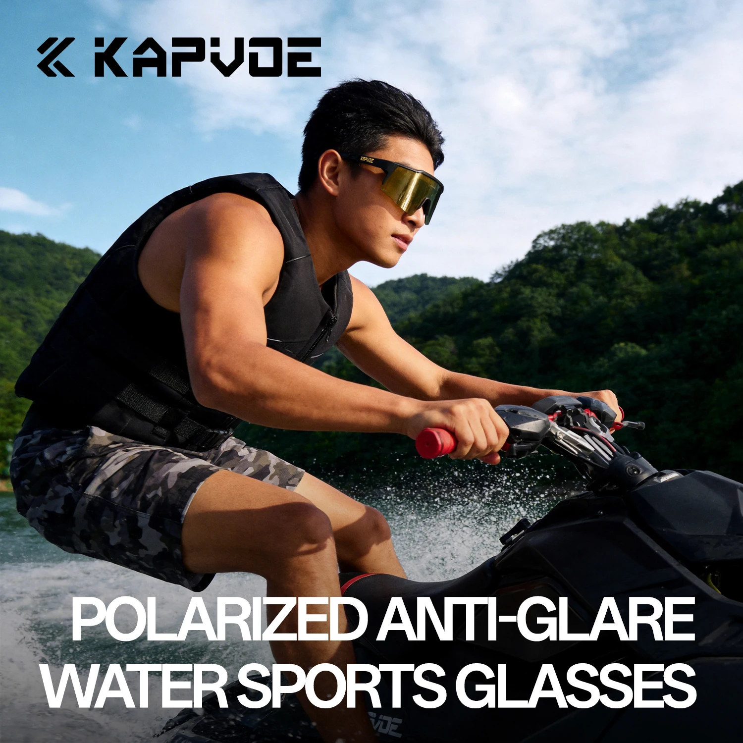 KAPVOE UV400 アンチグレア サーフィン ボート  - Fishing Sunglasses Polarized のレビューと価格